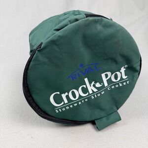 Rival Crock-Pot Insulated Slow Cooker Travel Bag Green 8663B-3040t